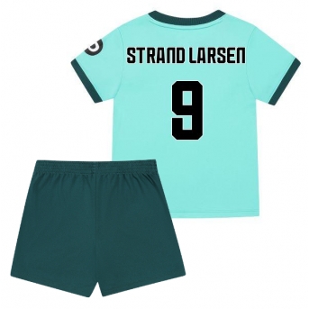 Billige Fotballdrakt Wolves Jorgen Strand Larsen #9 Replika Bortedraktsett Barn 2025-26 Kortermet (med bukser)